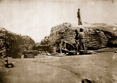 Sand Bag Defences and Bursted Gun by Mathew B. Brady